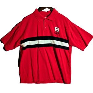 Y2K Dale Jr #8 Polo XL Budweiser NASCAR Shirt Motorsports Streetwear Racing